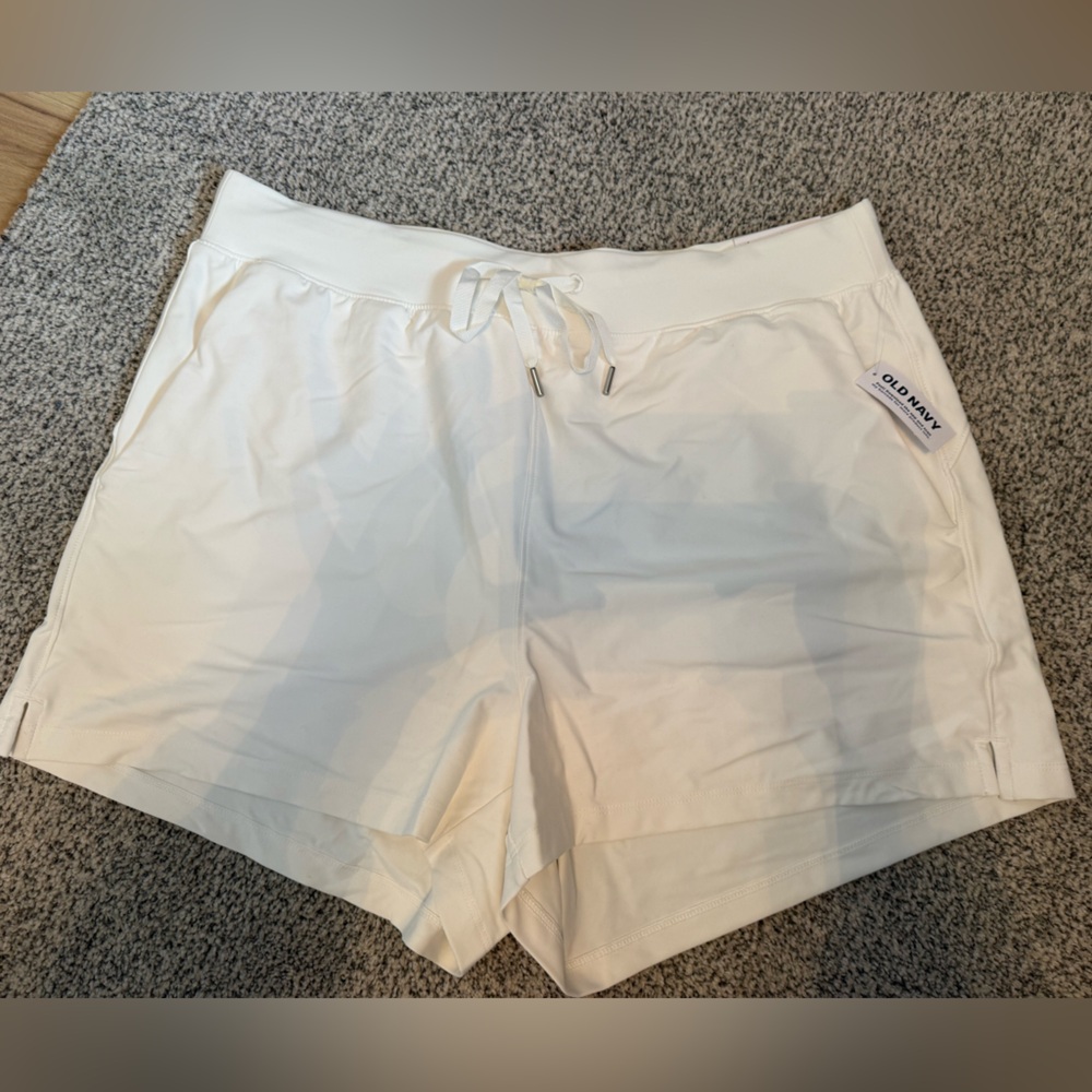 Old Navy White High-Rise Shorts